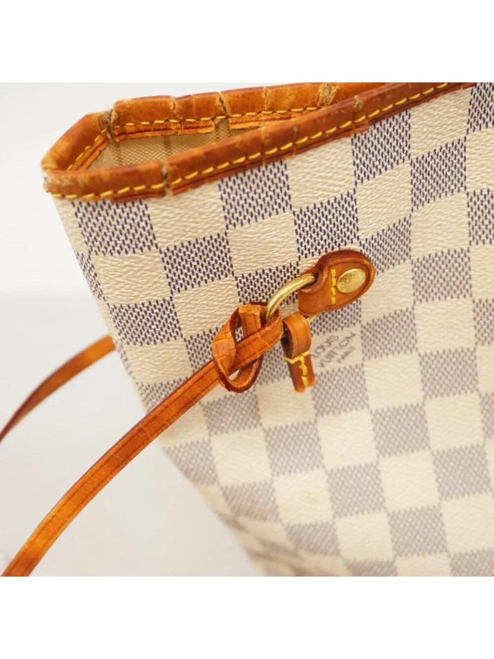 Louis Vuitton Tote Damier Azur Neverfull MM White